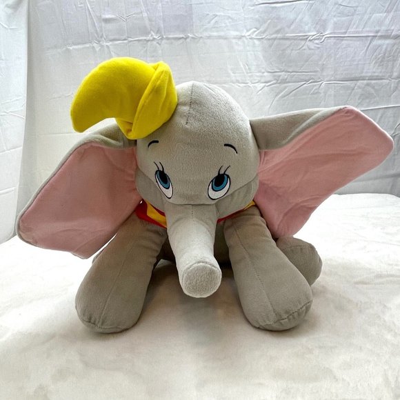 Disney Resorts Dumbo Elephant 15" Plush Stuffed Toy Gray Pink Yellow - Picture 1 of 11
